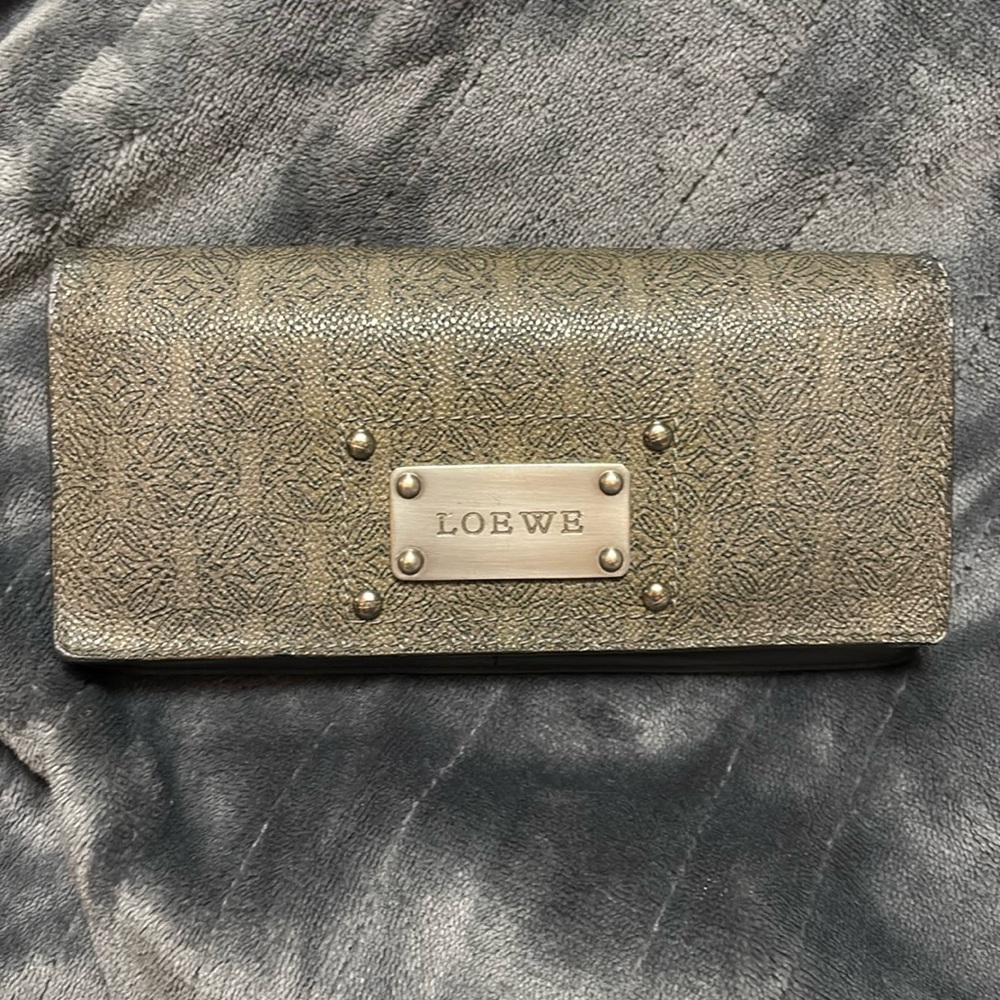 LOEWE Gray Anagram Bifold Wallet
